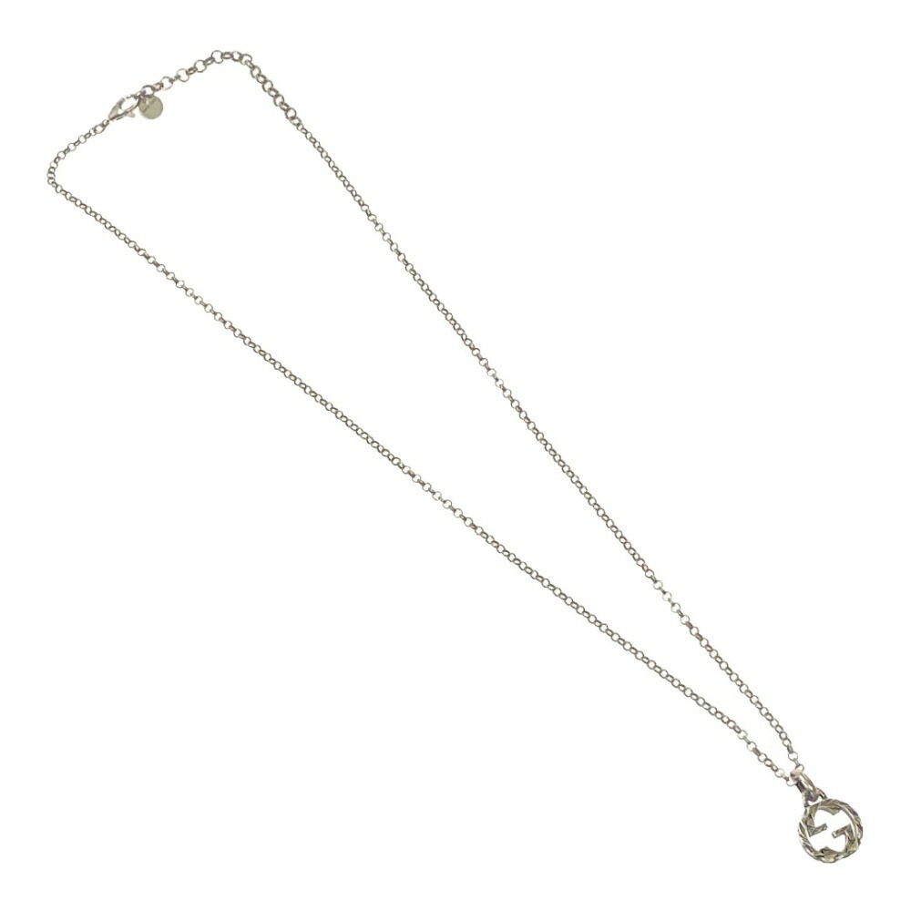 Gucci Silver Interlocking Arabesque Necklace - image 3